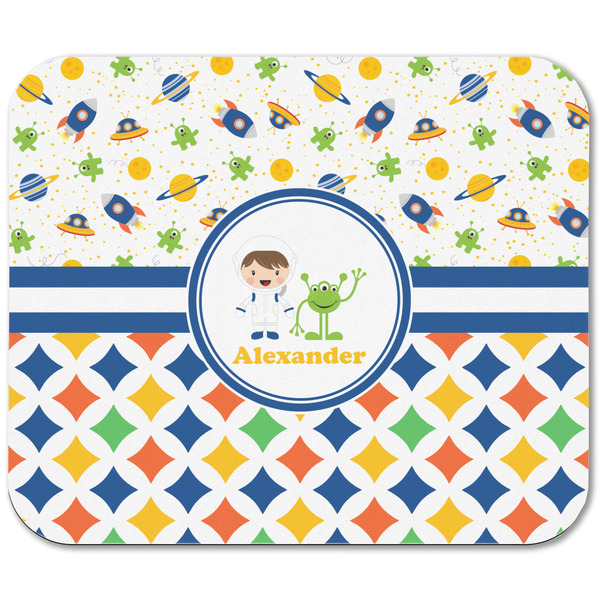 Boy's Space & Geometric Print Rectangular Mouse Pad - APPROVAL