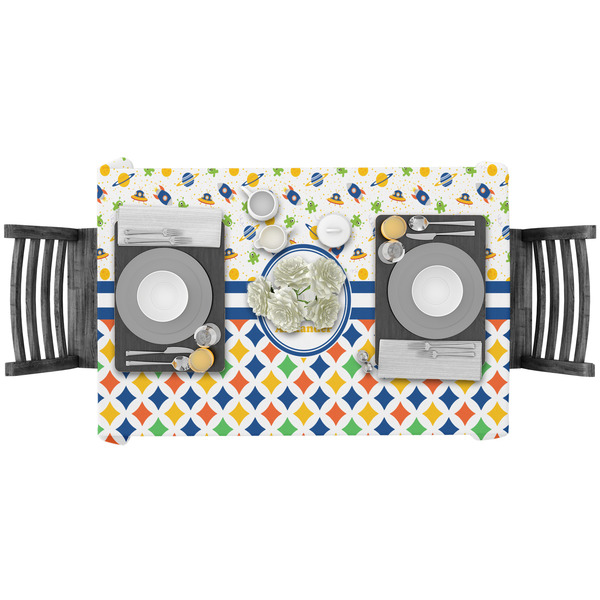 Boy's Space & Geometric Print Rectangular Tablecloths - LIFESTYLE