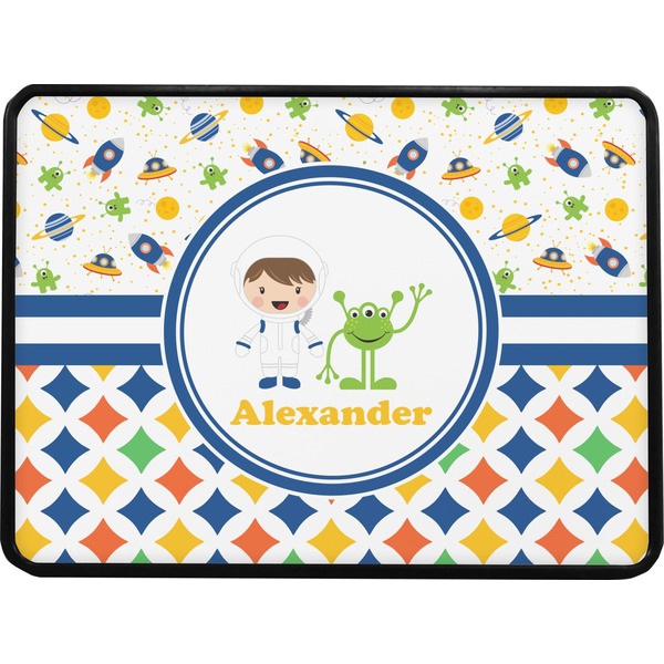 Boy's Space & Geometric Print Rectangular Trailer Hitch Cover (Personalized)