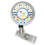 Boy's Space & Geometric Print Retractable Badge Reel (Personalized)