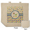 Boy's Space & Geometric Print Reusable Cotton Grocery Bag - Front & Back View