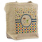 Boy's Space & Geometric Print Reusable Cotton Grocery Bag - Front View