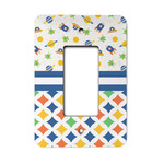 Boy's Space & Geometric Print Rocker Style Light Switch Cover - Single Switch