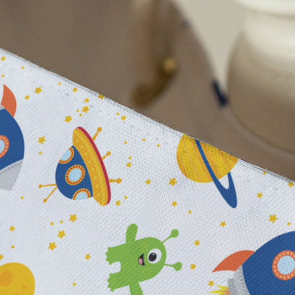 Boy's Space & Geometric Print Large Rope Tote - Close Up View