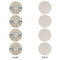 Boy's Space & Geometric Print Round Linen Placemats - APPROVAL Set of 4 (single sided)
