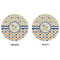 Boy's Space & Geometric Print Round Linen Placemats - APPROVAL (double sided)