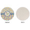 Boy's Space & Geometric Print Round Linen Placemats - APPROVAL (single sided)
