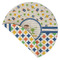 Boy's Space & Geometric Print Round Linen Placemats - Front (folded corner double sided)