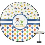 Boy's Space & Geometric Print Round Table (Personalized)