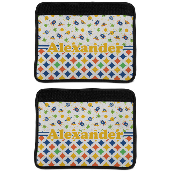 Boy's Space & Geometric Print Seat Belt Cover (APPROVAL Update)