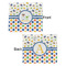 Boy's Space & Geometric Print Security Blanket - Front & Back View