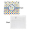 Boy's Space & Geometric Print Security Blanket - Front & White Back View