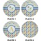 Boy's Space & Geometric Print Set of Appetizer / Dessert Plates (Approval)
