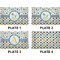 Boy's Space & Geometric Print Set of Rectangular Dinner Plates (Approval)