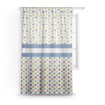 Boy's Space & Geometric Print Sheer Curtain (Personalized)