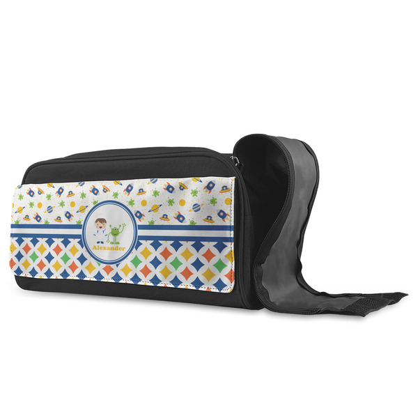 Boy's Space & Geometric Print Shoe Bags - ANGLE (Open)