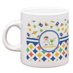 Boy's Space & Geometric Print Espresso Cup (Personalized)