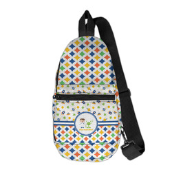 Boy's Space & Geometric Print Sling Bag (Personalized)