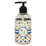 Boy's Space & Geometric Print Plastic Soap / Lotion Dispenser (8 oz - Small - Black) (Personalized)