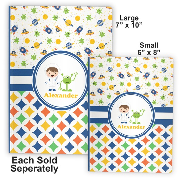Boy's Space & Geometric Print Soft Cover Journal - Compare
