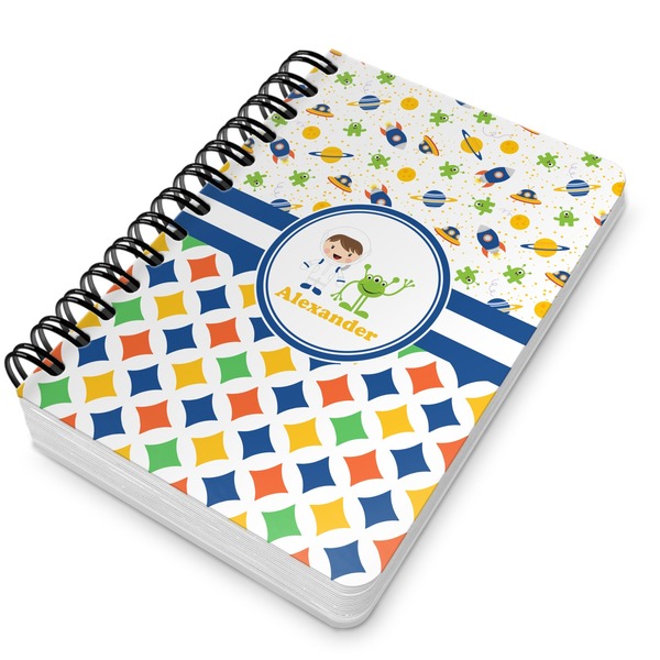 Boy's Space & Geometric Print Spiral Journal 5 x 7 - Main
