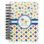 Boy's Space & Geometric Print Spiral Notebook - 5x7 w/ Name or Text