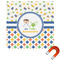 Boy's Space & Geometric Print Square Car Magnet - 6" (Personalized)
