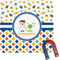 Boy's Space & Geometric Print Square Fridge Magnet (Personalized)