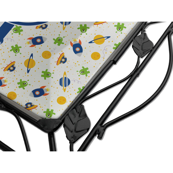 Boy's Space & Geometric Print Square Trivet - Detail