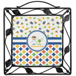 Boy's Space & Geometric Print Square Trivet (Personalized)
