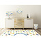 Boy's Space & Geometric Print Square Wall Decal Wooden Desk