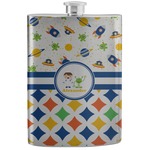 Boy's Space & Geometric Print Stainless Steel Flask (Personalized)
