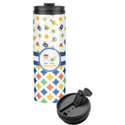 Boy's Space & Geometric Print Stainless Steel Skinny Tumbler (Personalized)