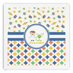 Boy's Space & Geometric Print Paper Dinner Napkins (Personalized)