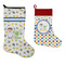 Boy's Space & Geometric Print Stockings - Side by Side compare