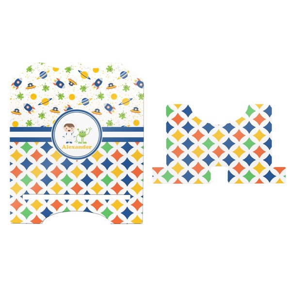 Boy's Space & Geometric Print Stylized Tablet Stand - Apvl