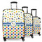 Boy's Space & Geometric Print 3 Piece Luggage Set - 20" Carry On, 24" Medium Checked, 28" Large Checked (Personalized)