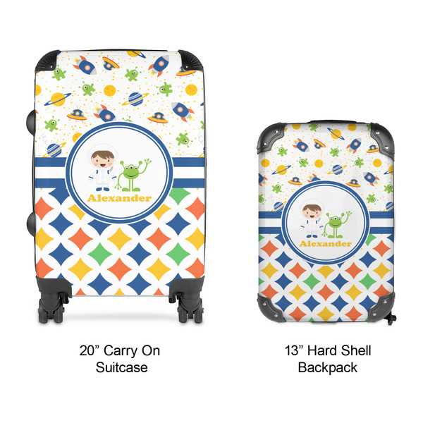 Boy's Space & Geometric Print Suitcase Set 4 - APPROVAL