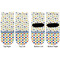 Boy's Space & Geometric Print Toddler Ankle Socks - Double Pair - Front and Back - Apvl