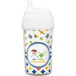 Boy's Space & Geometric Print Toddler Sippy Cup (Personalized)