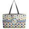 Boy's Space & Geometric Print Beach Totes Bag - w/ Black Handles (Personalized)