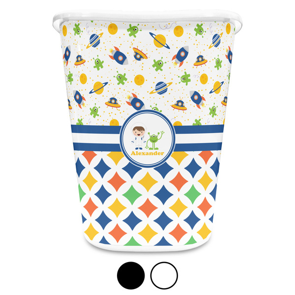 Boy's Space & Geometric Print Custom Waste Basket