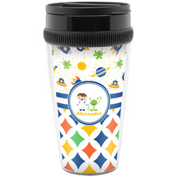 Boy's Space & Geometric Print Acrylic Travel Mug without Handle (Personalized)
