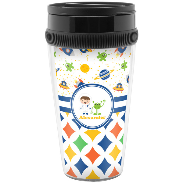 Custom Boy's Space & Geometric Print Acrylic Travel Mug without Handle (Personalized)
