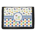 Boy's Space & Geometric Print Trifold Wallet (Personalized)