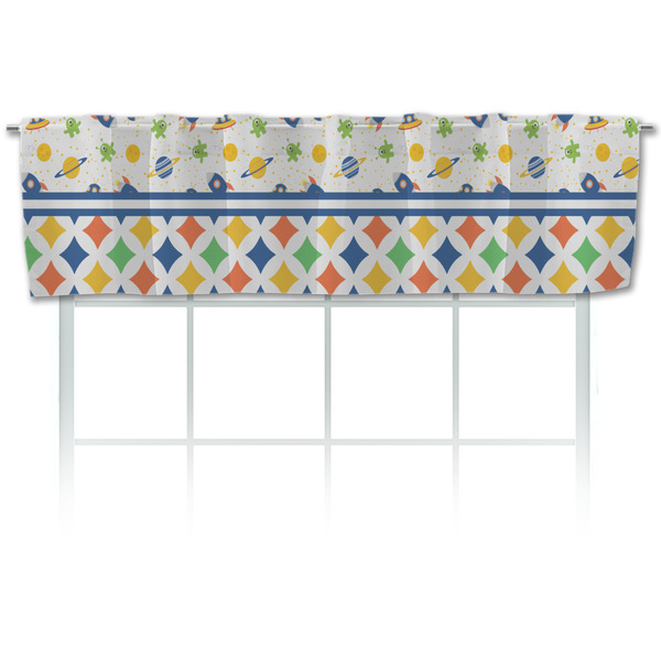 Custom Boy's Space & Geometric Print Valance