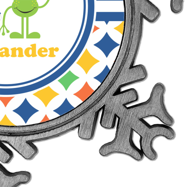 Boy's Space & Geometric Print Vintage Snowflake - Detail