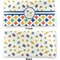 Boy's Space & Geometric Print Vinyl Check Book Cover - Front and Back