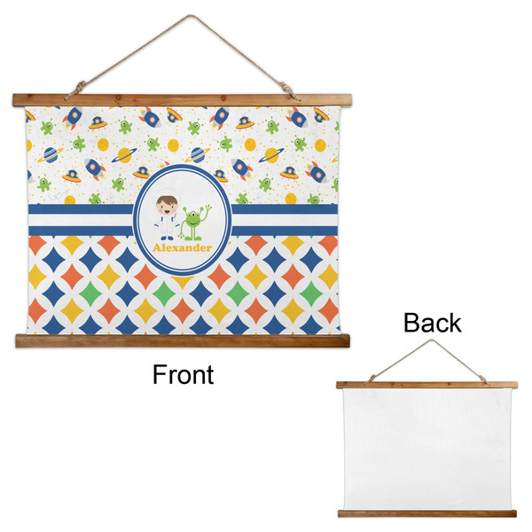 Boy's Space & Geometric Print Wall Hanging Tapestry - Landscape - APPROVAL