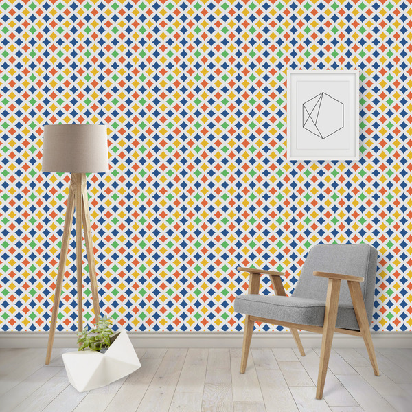 Custom Boy's Space & Geometric Print Wallpaper & Surface Covering